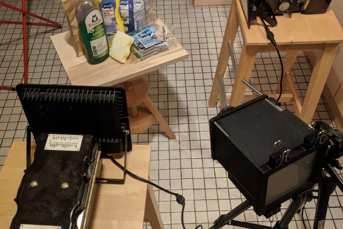 For indoor shots you can also use 405nm UV flood lights For indoor shots you can also use 405nm UV flood lights