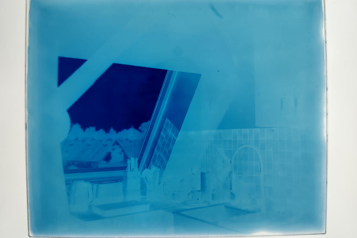 Negative taken in camera using modified ink print chemistry