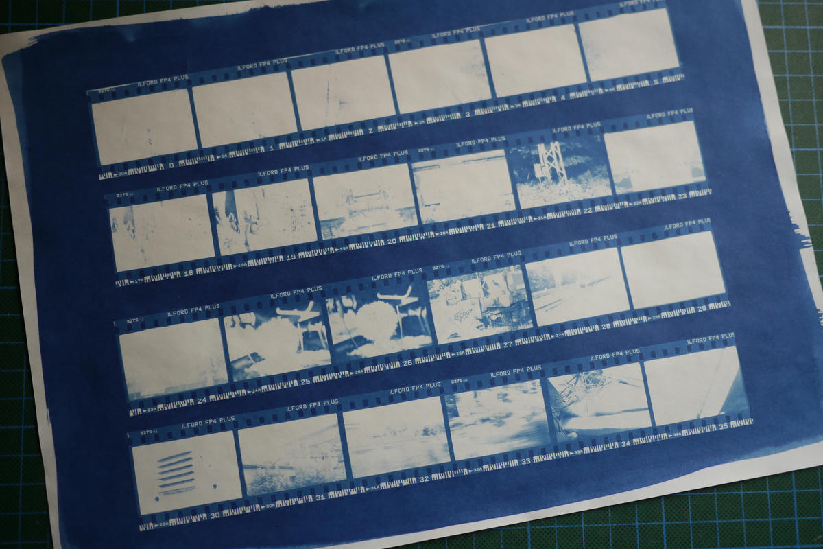 Contact sheet made from 35mm film